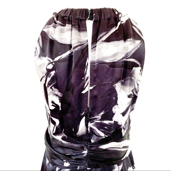 Rickie Freeman For Teri Jon Abstract Silk Dress 10 - Picture 6 of 8